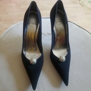 Stuart Weitzman Pumps. Bedazzled detail.